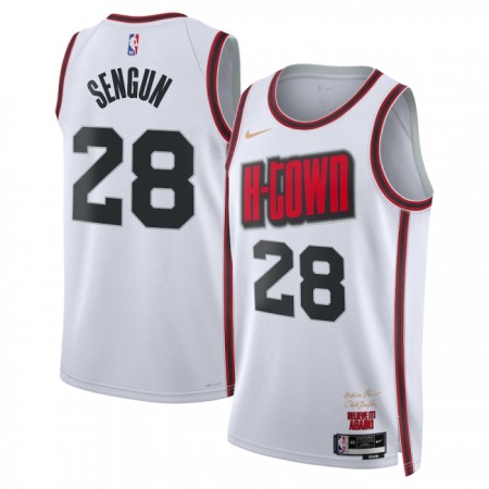 Män Houston Rockets Tröja Alperen Sengun Nike 2024-25 City Edition Vit Swingman